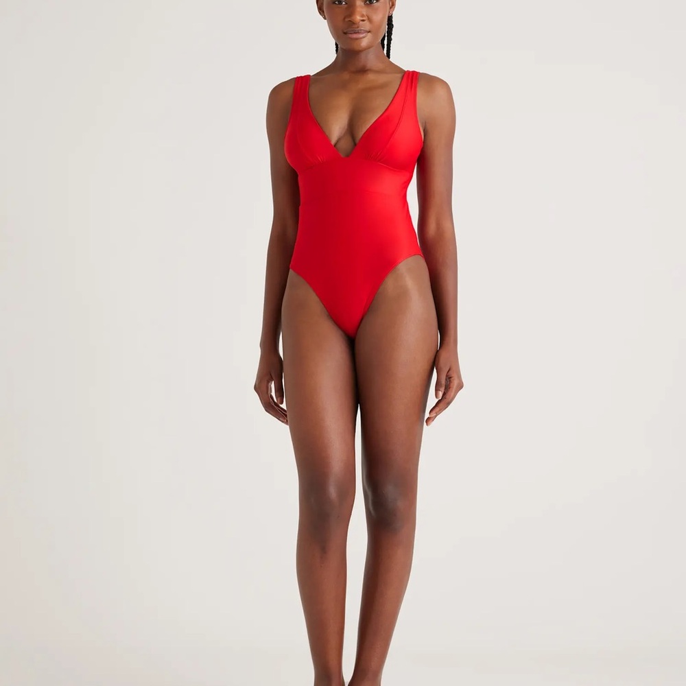 Quince Bold Red One-Piece Swimsuit